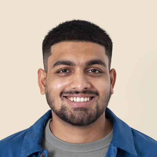 Smiling Indian woman, face portrait close up